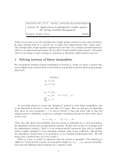 1 Solving systems of linear inequalities