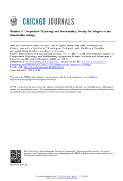 Does Basal Metabolic Rate Contain a Useful Signal