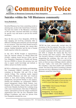 March 2014 - Bhutanese Community of New Hampshire