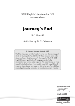 Journey`s End - Pearson Schools and FE Colleges