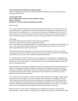 Read the text of Drew Lanham`s lecture