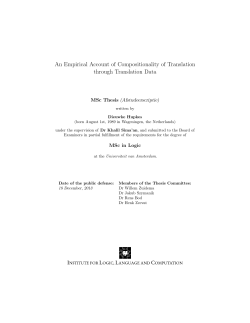 An Empirical Account of Compositionality of Translation through