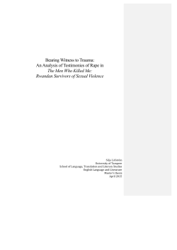 Rwandan Survivors of Sexual Violence - TamPub