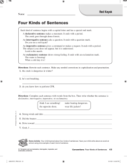 Four Kinds of Sentences
