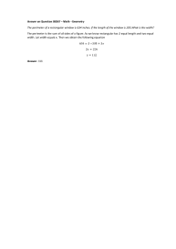 Answer on Question 38267 &ndash; Math - Geometry The perimeter of a