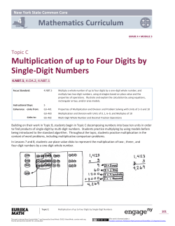Multiplication of up to Four Digits by Single-Digit Numbers
