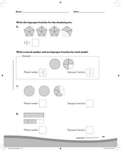 Write the improper fraction for the shaded parts. 6. 3 Write a mixed