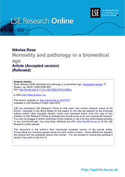 Normality and pathology in a biomedical age