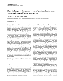 Effect of nitrogen on the seasonal course of