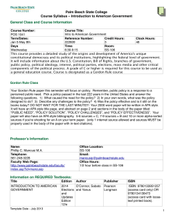 Syllabus - Palm Beach State College