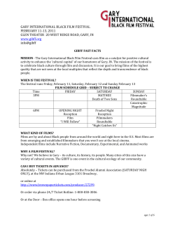 2011 festival - Gary International Black Film Festival