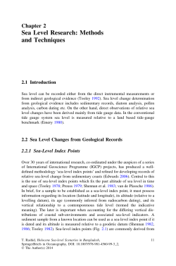 Sea Level Research: Methods and Techniques