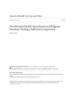 The Women`s Health Amendment and Religious Freedom: Finding a