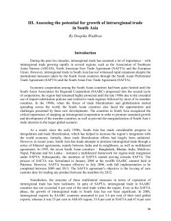 III. Assessing the potential for growth of intraregional trade in South
