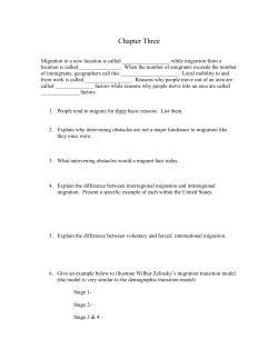 Migration Worksheet Part 1