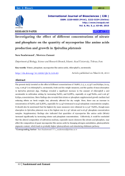 Investigating the effect of different concentrations of nitrate and