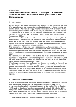 Deescalation-oriented conflict coverage? The