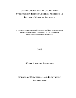 on the choice of the uncertainty structure in robust control problems