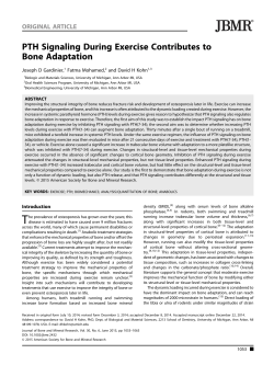 PTH Signaling During Exercise Contributes to Bone Adaptation