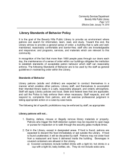 Standards of Behavior 2016