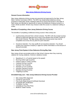 New Jersey Defensive Driving Course
