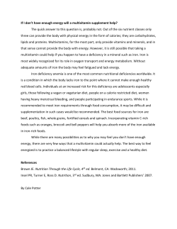 If I don`t have enough energy will a multivitamin supplement help