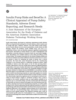 Insulin Pump Risks and Benefits: A Clinical Appraisal of