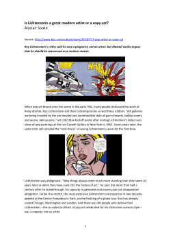 Is Lichtenstein a great modern artist or a copy cat? Alastair Sooke