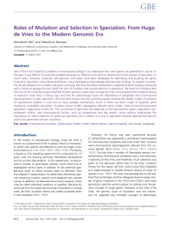 Roles of Mutation and Selection in Speciation