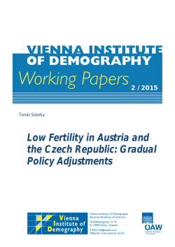 Low Fertility in Austria and the Czech Republic: Gradual Policy