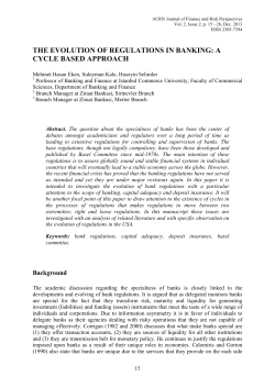 the evolution of regulations in banking: a cycle based approach