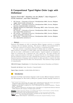 A Compositional Typed Higher-Order Logic with Definitions