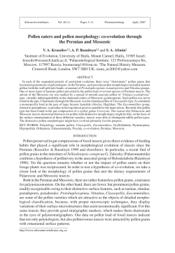 Pollen eaters and pollen morphology: co
