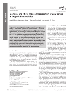 Electrical and PhotoInduced Degradation of ZnO Layers in Organic