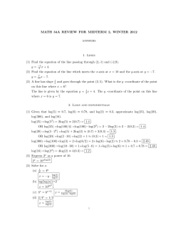 MATH 34A REVIEW FOR MIDTERM 2, WINTER 2012 1. Lines (1