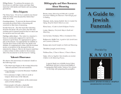 A Guide to Jewish Funerals - KAVOD