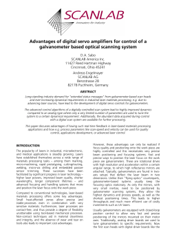 Advantages of digital servo amplifiers for control of a galvanometer