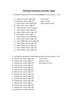 Perimeter of Sectors of Circles : Basic