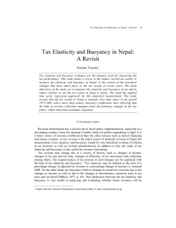 Tax Elasticity and Buoyancy in Nepal: A Revisit