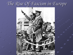 The Rise Of Fascism in Europe
