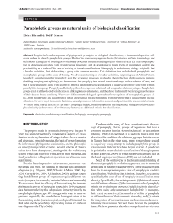 Paraphyletic groups as natural units of biological classification