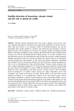 Satellite detection of hazardous volcanic clouds