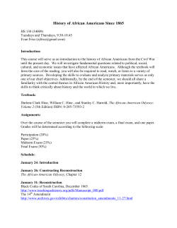 History of African Americans Since 1865