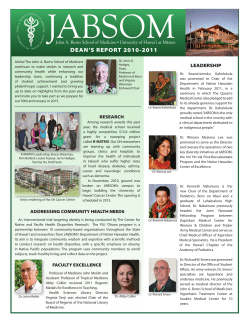 dean`s report 2010-2011 - John A. Burns School of Medicine