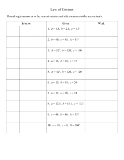 Law of Cosines