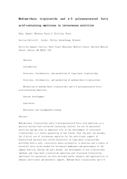 Medium-chain triglyceride and n-3 polyunsaturated fatty acid