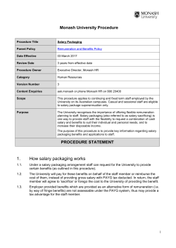 salary packaging options