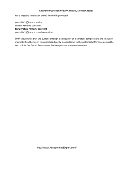 For a metallic conductor, Ohm`s law holds provided potential