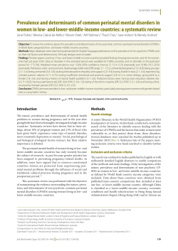 Prevalence and determinants of
