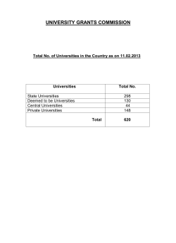 List of UGC approved Universities